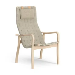 Swedese Butaca alto Primo con cojín para cuello haya lacada, natural Beige Outlet