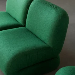 Lammhults Butaca BAU, Divina melange- oscuro, recto Verde Clearance