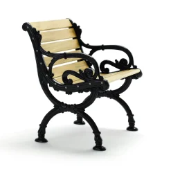 Byarums bruk Butaca Byarum, Pino impregnado, soporte negro Beige Outlet