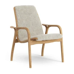 Swedese Butaca Laminett roble aceitado/piel de oveja, Moonlight Beige Clearance