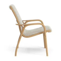 Swedese Butaca Laminett roble aceitado/piel de oveja, Moonlight Beige Clearance