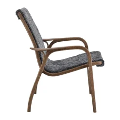 Swedese Butaca Laminett roble/piel de oveja Special Edition, Rubio Monocoat Chocolate-Charcoal Gris Sale