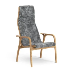 Swedese Sillones Y Reposapiés<Butaca Lamino roble aceitado/piel de oveja, Scandinavian Grey Gris