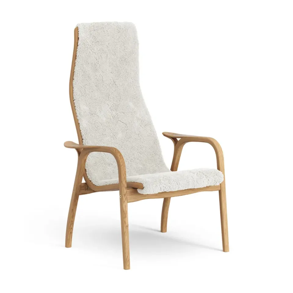 Swedese Butaca Lamino roble aceitado/piel de oveja, Offwhite (blanco) Beige Outlet