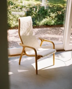 Swedese Butaca Lamino roble aceitado/piel de oveja, Offwhite (blanco) Beige Outlet