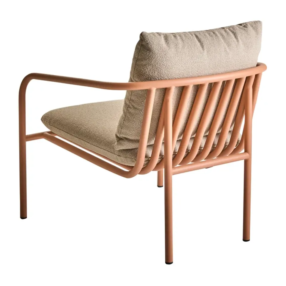 Brafab Butaca Lounge Bendt, Teddy beige-peach Rojo New