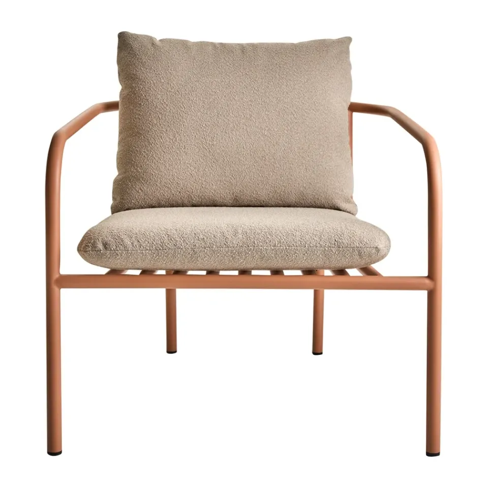 Brafab Butaca Lounge Bendt, Teddy beige-peach Rojo New