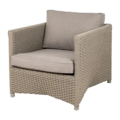 Cane-line Butaca Lounge Diamond soft rope, Natté taupe Beige Outlet