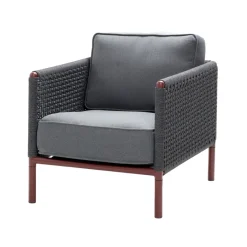 Cane-line Butacas Y Sillones De Exterior<Butaca Lounge Encore, airtouch bordeaux/dark grey, incl. cojines Púrpura