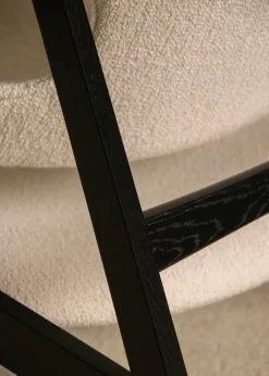 Audo Copenhagen Sillones Y Reposapiés<Butaca Lounge Knitting, Barnum Bouclé 24-roble negro Blanco