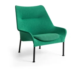 HAY Sillones Y Reposapiés<Butaca Lounge O2 Lounge Chair, Soft green-acero lacado negro Verde