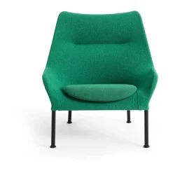HAY Sillones Y Reposapiés<Butaca Lounge O2 Lounge Chair, Soft green-acero lacado negro Verde