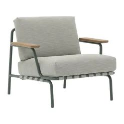 Muuto Butaca Lounge Settle Lounge Chair, Ribbed Weave 2 Dark green Verde Outlet