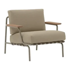 Muuto Butaca Lounge Settle Lounge Chair, Ribbed Weave 5 Taupe Beige Discount