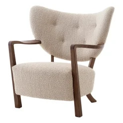 &Tradition Sillones Y Reposapiés<Butaca Lounge Wulff Lounge Chair ATD2, nogal aceitado-Karakorum Beige