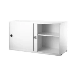 String Cabinet con puertas correderas , , 78x30 cm Blanco Discount