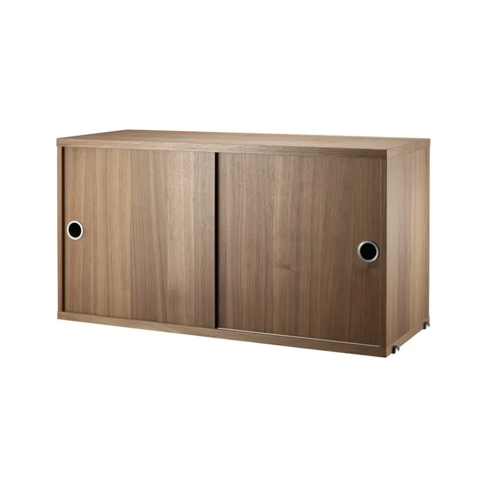 String Estanterias String|Vitrinas Y Gabinetes<Cabinet con puertas correderas , Nogal, 78x30 cm Marrón