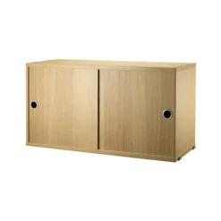 String Estanterias String|Vitrinas Y Gabinetes<Cabinet con puertas correderas , Roble, 78x30 cm Beige