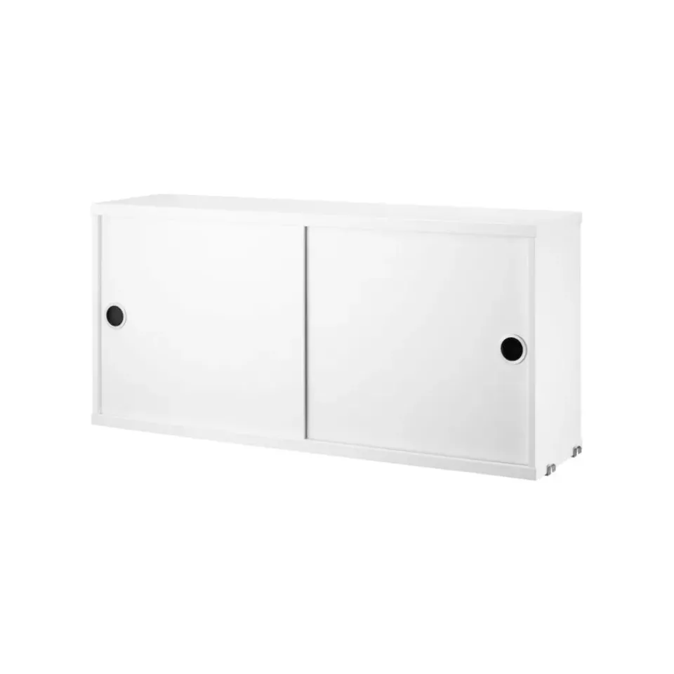 String Vitrinas Y Gabinetes|Vitrinas Y Gabinetes<Cabinet con puertas correderas , , 78x20 cm Blanco