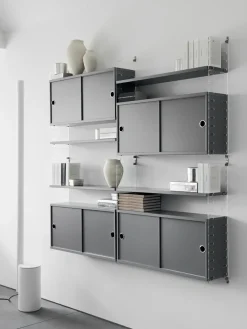 String Vitrinas Y Gabinetes|Vitrinas Y Gabinetes<Cabinet con puertas correderas , , 78x20 cm Blanco