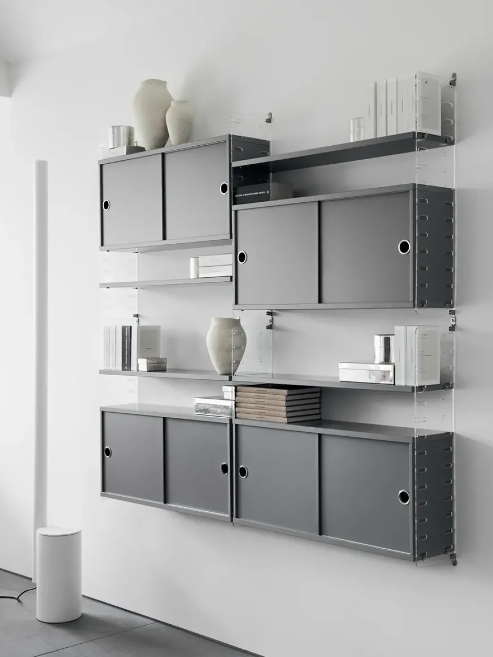 String Vitrinas Y Gabinetes|Vitrinas Y Gabinetes<Cabinet con puertas correderas , , 78x20 cm Blanco