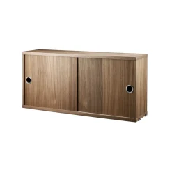 String Estanterias String|Vitrinas Y Gabinetes<Cabinet con puertas correderas , Nogal, 78x20 cm Marrón