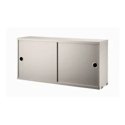 String Estanterias String|Vitrinas Y Gabinetes<Cabinet con puertas correderas , , 78x20 cm Beige
