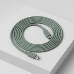 Avolt Cable 1 USB-C a USB-C cable de carga 2 m, Oak green Verde Outlet