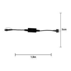 Star Trading Guirnaldas De Luces E Iluminación Decorativa<Cable de inicio system LED, 180 cm Negro