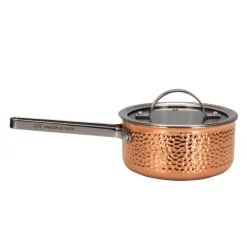 Vargen & Thor Cacerola con tapa Mjölner hamrad cobre, Vera, 1,6 L Color doradoPlateado Clearance