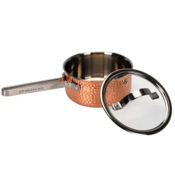 Vargen & Thor Cacerola con tapa Mjölner hamrad cobre, Vera, 1,6 L Color doradoPlateado Clearance