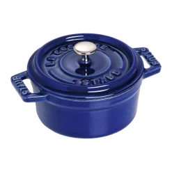 STAUB Cacerola de hierro fundido La Cocotte redonda 0,25 L, oscuro Azul Clearance
