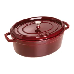 STAUB Cacerola de hierro fundido La Cocotte oval 5,5 L, granadina Rojo Sale