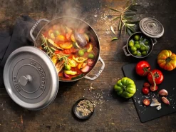 STAUB Cacerola de hierro fundido La Cocotte redonda 12,6 L, grafito Gris Best