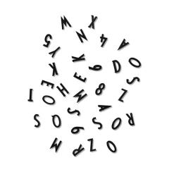 Design Letters Caja con letras , Letras negras Negro Outlet