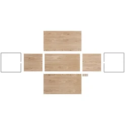 MOEBE Frascos Y Cajas Decorativas<Caja de almacenaje de roble 33x60 cm, Wood, black MarrónNegro
