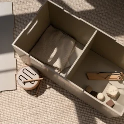 Nofred Caja de almacenamiento Cube Long, Beige Sale