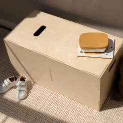 Nofred Sillas Infantiles|Bancos<Caja de almacenamiento Cube Long, Abedul Beige