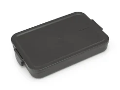 Brabantia Caja para almuerzo Make & Take plana, 1,1 L, oscuro Gris Hot