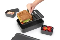 Brabantia Recipientes Para Alimentos<Caja para almuerzo Make & Take Bento grande 2 L, oscuro Gris