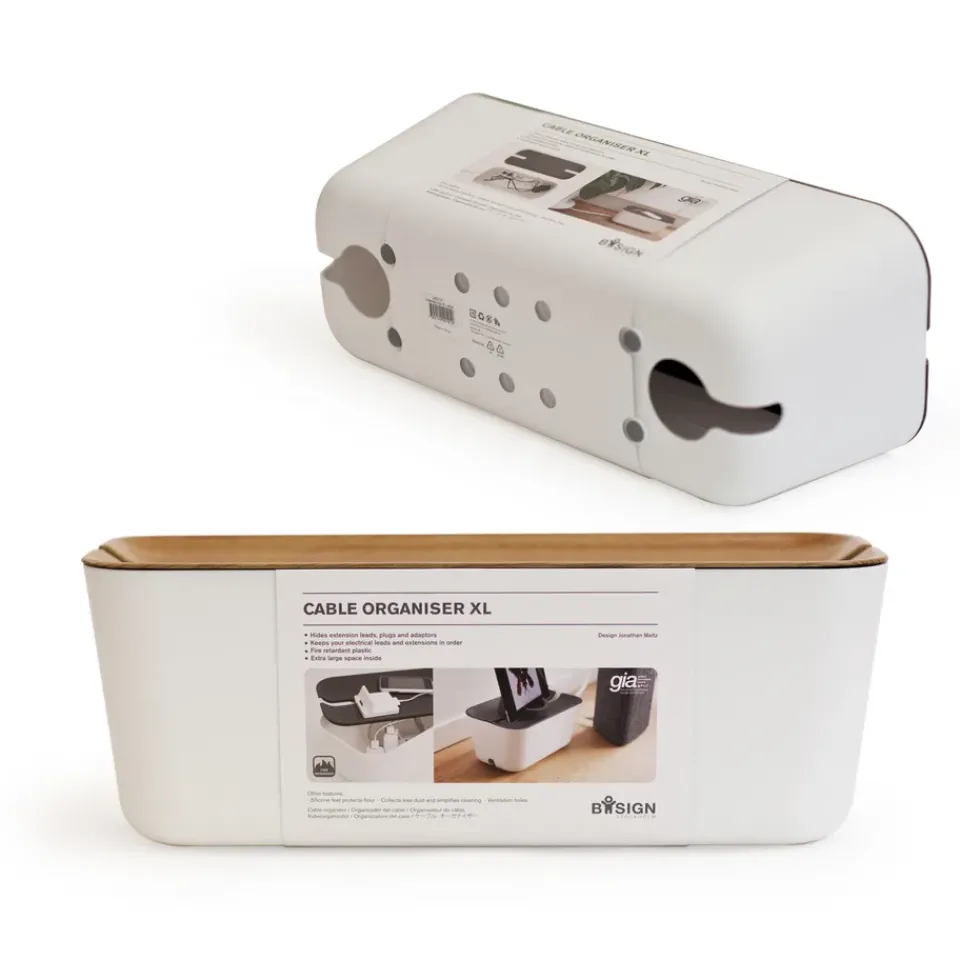 Bosign Otros Accesorios De Iluminación<Caja para cables Cable Organiser XL, tapa impresión madera MarrónBlanco