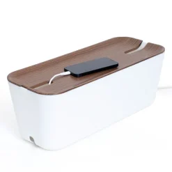 Bosign Otros Accesorios De Iluminación<Caja para cables Cable Organiser XL, decoración de madera oscura MarrónBlanco