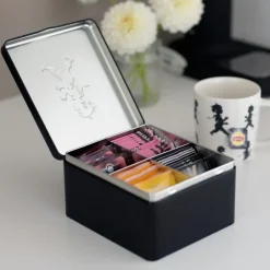 Solstickan Design Botes Y Tarros<Caja para té con compartimentos Solstickan 13,6x15,6 cm, Negro