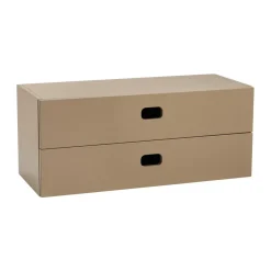 TÔNN furniture Cajonera TÔNN grande, Camel Marrón Best