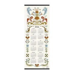 Almedahls Calendario Dalahäst 2026, 35 x 90 cm Blanco Hot