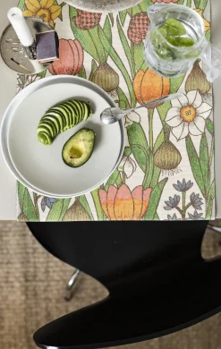 Ekelund Linneväveri Camino de mesa Blomsterlök, 35x80 cm Multi Sale