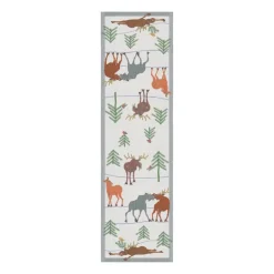 Ekelund Linneväveri Camino de mesa Clumsy moose, 35x120 cm Multi Outlet