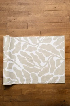 Fine Little Day Camino de mesa Leaves 45x180 cm, Oat Beige New
