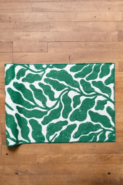 Fine Little Day Caminos De Mesa|Caminos De Mesa<Camino de mesa Leaves 45x180 cm, Green VerdeBlanco