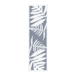 Ekelund Linneväveri Camino de mesa Ormbunkar 50x150 cm, Azul-blanco AzulBlanco